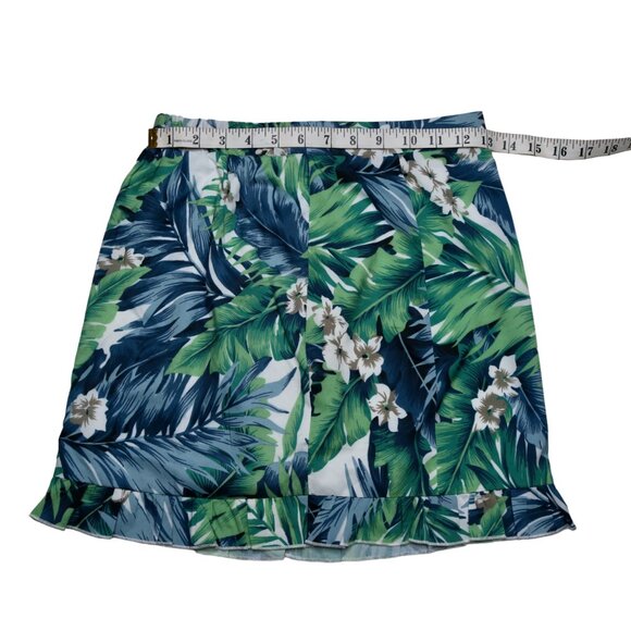 Urban Outfitters Blue and Green Floral Pattern Skirt, size Small - Picture 5 of 9